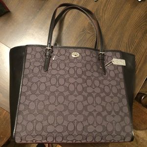 Black and Grey Coach Purse